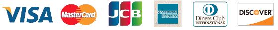 Visa・Master・JCB・AMEX・DINERS・DISCOVER 