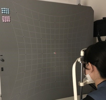 写真：眼位・眼球運動検査